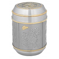 Four Seasons Tea Caddy (Gold) 6409AG