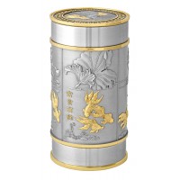 Gold Fish Tea Caddy (Gold)  6410AG