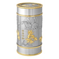 Gold Fish Tea Caddy (Gold)  6410AG