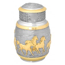 八骏群驰 Horse Tea Caddy (Gold) - 6413G