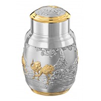 松鹤长春 Crane Tea Caddy (Gold)  6417AG